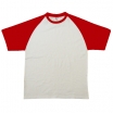 T-KREKLS WHITW-RED B&C BASE-BALL (185 g/m2)