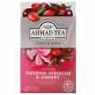 AUGĻU TĒJA AHMAD ROSEHIP, HIBISCUS & CHERRY(HERBAL), MAISIŅOS FOLIJA APLOKSNĒS (000031)