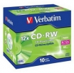 KOMPAKTDISKS VERBATIM CD-RW 700Mb/80min 8-12x SERL (VER43148)