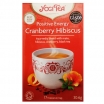 MELNA TĒJA YOGI TEA POSITIVE ENERGY - CRANBERRY HIBISCUS, MAISIŅOS PAPĪRA APLOKSNĒS (402218)