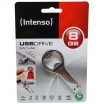 USB FLASH ATMIŅA INTENSO 8GB 3in1 LINE USB 2.0 SILVER, READ 28Mb/s, WRITE 6.5Mb/s (012381)