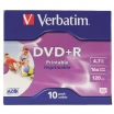 KOMPAKTDISKS VERBATIM DVD+R 4.7GB 16x IMPRINTABLE