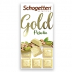 BALTĀ ŠOKOLĀDE SCHOGETTEN GOLD AR PISTĀCIJU GABALIŅIEM, PISTĀCIJU KRĒMA PILDĪJUMU (737405)