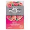 AUGĻU TĒJA AHMAD PEACH & RASPBERRY(HERBAL), MAISIŅOS FOLIJA APLOKSNĒS (020190) J