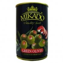 OLĪVES ZAĻĀS MIKADO PILDĪTAS AR GARNELĒM (008092)300ml/90gr