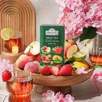 MELNĀ TĒJA AHMAD FRUIT TEA SELECTION, MAISIŅOS FOLIJA APLOKSNĒS (003995) JN