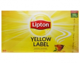 MELNĀ TĒJA LIPTON YELLOW LABEL 50, MAISIŅOS (461646)(550522)