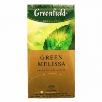 ZAĻĀ TĒJA GREENFIELD GREEN MELISSA, MAISIŅOS FOLIJA APLOKSNĒS (004353)