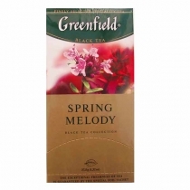 MELNĀ TĒJA GREENFIELD SPRING MELODY, MAISIŅOS FOLIJA APLOKSNĒS (005251) J