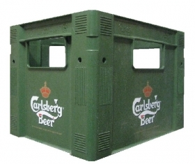 KASTE PLASTMASAS ZAĻA(ALUS CARLSBERG BEER) (TARA)