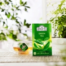 ZAĻĀ TĒJA AHMAD GREEN PURE, MAISIŅOS FOLIJA APLOKSNĒS (008945)J