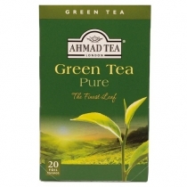 ZAĻĀ TĒJA AHMAD GREEN PURE, MAISIŅOS FOLIJA APLOKSNĒS (008945)