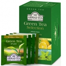 ZAĻĀ TĒJA AHMAD GREEN TEA SELECTION, MAISIŅOS FOLIJA APLOKSNĒS (003971)