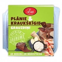 PLĀNIE UN KRAUKŠĶĪGIE GRAUZDIŅI LĀČI AR BEKONU UN MĀRRUTKIEM (000182) JN