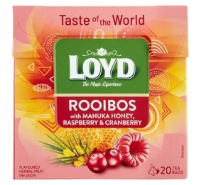 ROOIBOS TĒJA LOYD SENSE PYRAMIDS AR MANUKAS MEDU, AVEŅU UN DZĒRVEŅU GARŠU, MAISIŅOS (026385)