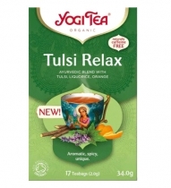 ZĀĻU TĒJA YOGI TEA TULSI RELAX, MAISIŅOS PAPĪRA APLOKSNĒS (405622) J                       (405622)
