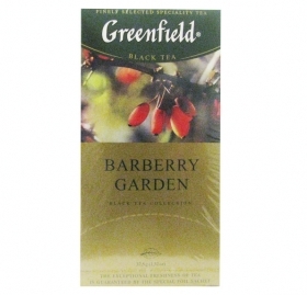 MELNĀ TĒJA GREENFIELD BARBERRY GARDEN, MAISIŅOS FOLIJA APLOKSNĒS (007101) J