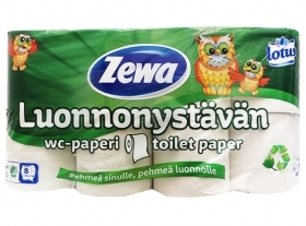 TUALETES PAPĪRS ZEWA / LOTUS PŪCE 3-KĀRTĪGS (877878)