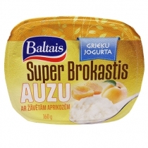 GRIEĶU JOGURTA SUPER BROKASTIS BALTAIS AR AUZĀM UN ŽĀVĒTĀM APRIKOZĒM (513514)