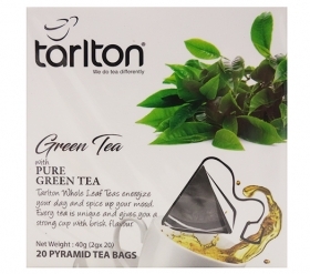 ZAĻĀ TĒJA TARLTON PYRAMID PURE GREEN, ZĪDA MAISIŅOS (013407)