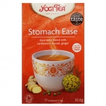 ZĀĻU TĒJA YOGI TEA STOMACH EASE - ĶUNGA DISKOMFORTA NOVĒRŠANAI, MAISIŅOS PAPĪRA APLOKSNĒS (401075)