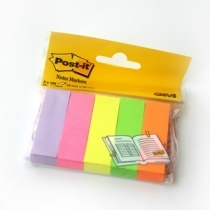 PAŠLĪPOŠIE INDEKSI POST-IT 15x50mm, 5 KRĀSAS, PAPĪRA (3M6705)