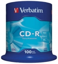 KOMPAKTDISKS VERBATIM CD-R 700Mb/80min 52x Extra Protection 100pack (VER43411)