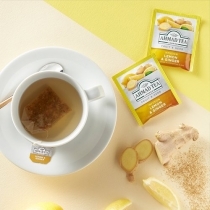 ZĀĻU TĒJA AHMAD LEMON & GINGER, MAISIŅOS FOLIJA APLOKSNĒS (000208) J