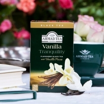 MELNĀ TĒJA AHMAD VANILLA TRANQUILITY, MAISIŅOS FOLIJA APLOKSNĒS (007115) J