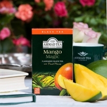 MELNĀ TĒJA AHMAD MANGO MAGIC, MAISIŅOS FOLIJA APLOKSNĒS (006989)