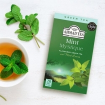 ZAĻĀ TĒJA AHMAD MINT MYSTUQUE, MAISIŅOS FOLIJA APLOKSNĒS (007511) J