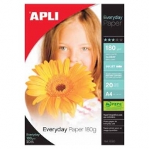 FOTOPAPĪRS APLI EVERYDAY PAPER INKJET A4 180g/m2, 20lpp, GLANCĒTS