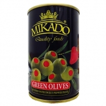 OLĪVES ZAĻĀS MIKADO PILDĪTAS AR PAPRIKU (006685)300ml/90gr