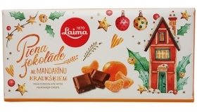 PIENA ŠOKOLĀDE LAIMA AR MANDARĪNU KRAUKŠĶIEM (952049) ZS