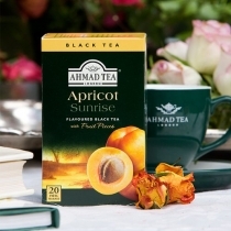 MELNĀ TĒJA AHMAD APRICOT SUNRISE, MAISIŅOS FOLIJA APLOKSNĒS (009539) J