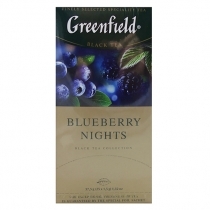 MELNĀ TĒJA GREENFIELD BLUEBERRY NIGHTS, MAISIŅOS FOLIJA APLOKSNĒS (009969)