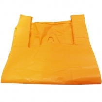 POLIETILĒNA MAISIŅI 25x12x45H AR ROKTURIEM DZELTENI (007739)