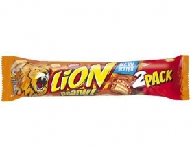 ŠOKOLĀDES BATONIŅŠ LION PEANUT 2 PACK (150249)(428289)