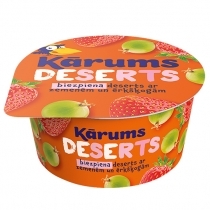 BIEZPIENA DESERTS KĀRUMS AR ZEMENĒM UN ĒRKŠĶOGĀM