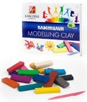 PLASTILĪNS LUČ CLASSIC, 16 KRĀSAS