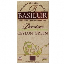 ZAĻĀ TĒJA BASILUR PREMIUM CEYLOM GREEN, MAISIŅOS (937116)