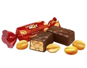 ĪRISA KONFEKTES ROSHEN CANDY NUT AR ZEMESRIEKSTIEM PEINA ŠOKOLĀDĒ (624001)