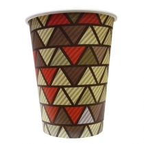 VIENREIZLIETOJAMĀS PAPĪRA GLĀZES ZIG ZAG 360ml, KARSTIEM DZĒRIENIEM