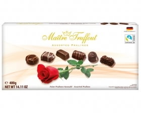 ŠOKOLĀDES KONFEKTES MAITRE TRUFFOUT ASORTI ROSE, KĀRBĀ (596502)