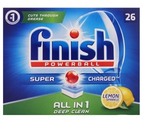 TABLETES TRAUKU MAZGĀJAMAI MAŠĪNAI FINISH POWERBALL ALLin1 SUPER CHARGED CITRONA (066739)