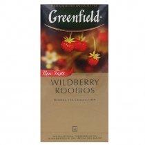 SARKANĀ TĒJA GREENFIELD WILDBERRY ROOIBOS, MAISIŅOS FOLIJA APLOKSNĒS (013904)