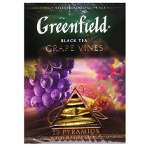 MELNĀ TĒJA GREENFIELD PYRAMID GRAPE VINES, MAISIŅOS FOLIJA APLOKSNĒS (014376)