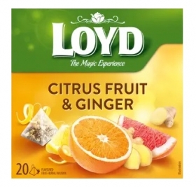 ZĀĻU TĒJA LOYD PYRAMIDS GINGER & CITRUS FRUIT, MAISIŅOS (025203)