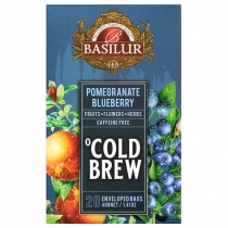 AUGĻU TĒJA BASILUR COLD BREW POMEGRANATE BLUEBERRY, MAISIŅOS FOLIJA APLOKSNĒS (943391)