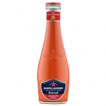 DZĒRIENS GĀZĒTS S.PELLEGRINO ARANCIATA ROSSA NATURALI STIKLA PUDELĒ (190125) +Depozīta TARA